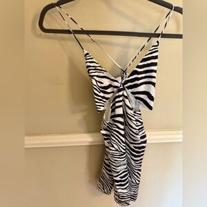 Beginning Boutique Sylvester Mini Dress Zebra